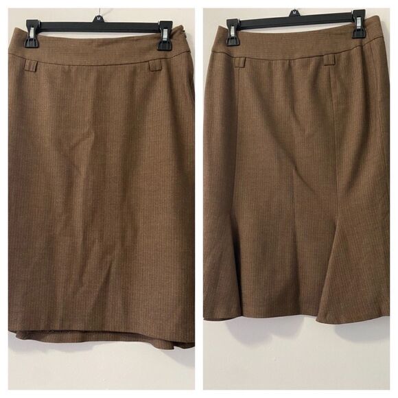 Zara Basic Brown Pencil Skirt Size 4 - Picture 1 of 3